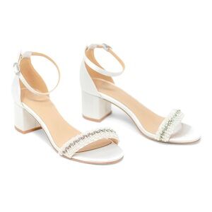 Kate Whitcomb Skyler Ivory Pearl Wedding Shoes NWT Low Heel